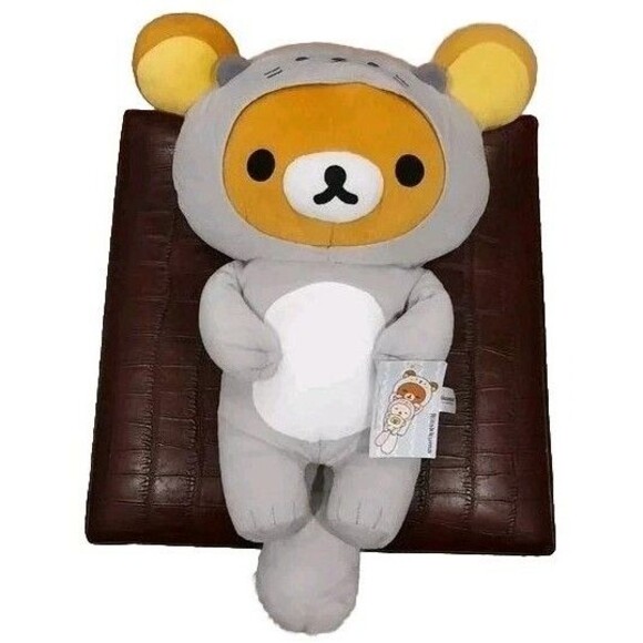 Rilakkuma Gray Otter Sanrio Round 1 & Toreba Plush UFO Catcher 16" NEW With Tags - Picture 1 of 5